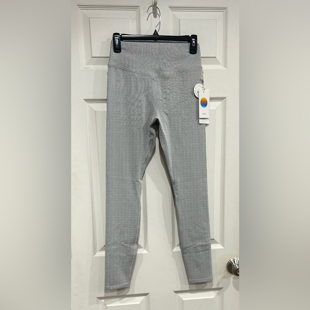 Vuori Women's XL Textured Chilled Out Legging Houndstooth Grey Pattern NWT